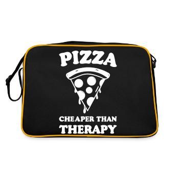 La pizza moins chère que la thérapie - Sac Retro - noir/or - Dos