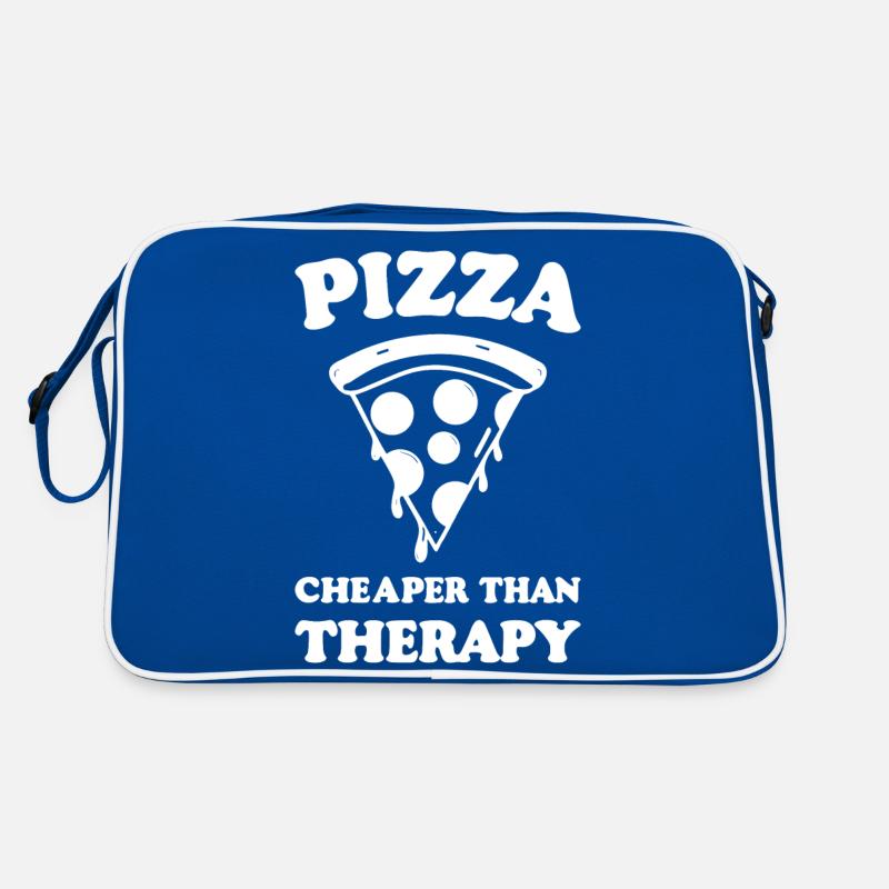 Pizza Cheaper than Therapy Retro Bag
