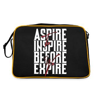 Aspire Before Expire white - Retro Bag - black/gold - Back