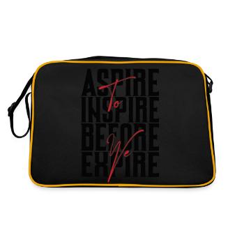 Aspire Before Expire black - Retro Bag - black/gold - Back