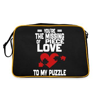 Valentine's Day 2024 Quotes Lovers Day Gift - Sac Retro - noir/or - Dos