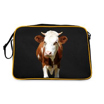 Cow Cow Head - Retro Bag - black/gold - Back