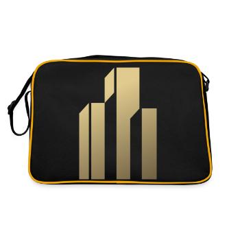 Logo de gratte-ciel - Sac Retro - noir/or - Dos