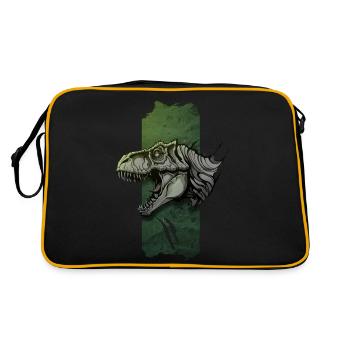 Tyran majestueux : Tyrannosaure épique - Sac Retro - noir/or - Dos