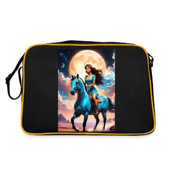 personalisiertes Design-Muttergeschenk - Retro Tasche - Schwarz/Gold - Hinten
