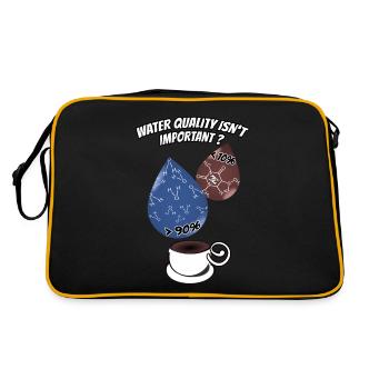 water quality coffee - Sac Retro - noir/or - Dos