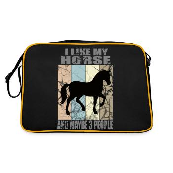 L’amour du cheval - Sac Retro - noir/or - Dos