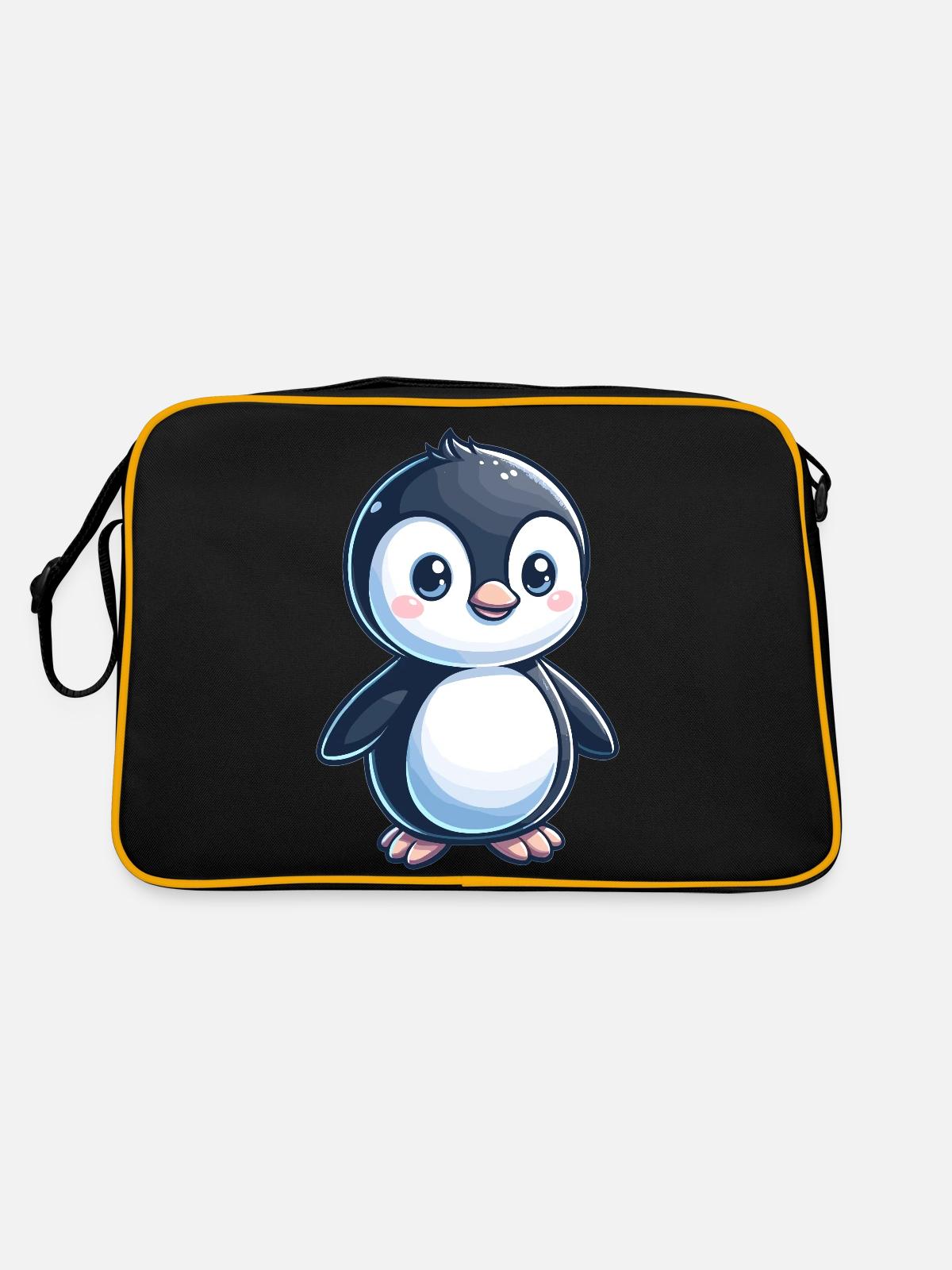 childlike penguin - Retro Bag - black/gold - Back