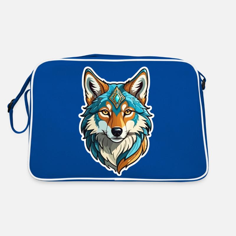 Wolf Fantasy Illustration Retro Tasche