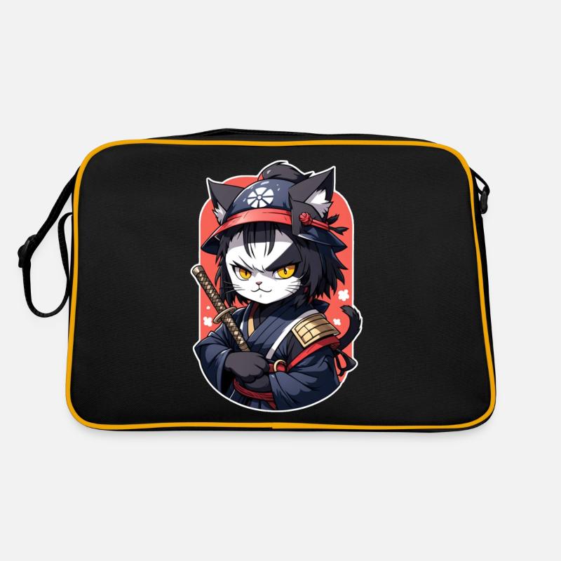 chat ninja - chaton samourai Sac Retro