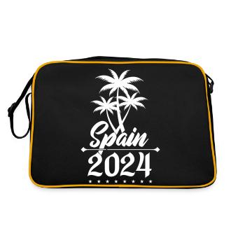 Spain 2024 Palm Trees 1 - Retro Bag - black/gold - Back