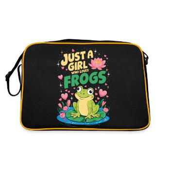 Juste une fille qui aime les grenouilles - Sac Retro - noir/or - Dos