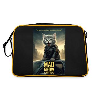 Affiche de film drôle - Mad Meow : Furry Road - Sac Retro - noir/or - Dos