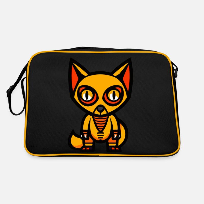 Fuchs Halloween Comic Lustig Retro Tasche
