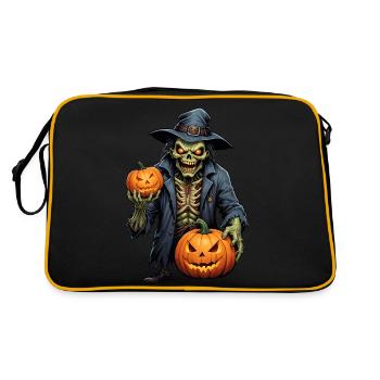 Halloween - Zombie Horror Horror with Pumpkin - Retro Bag - black/gold - Back