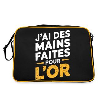 J'ai des mains faites pour l'or - Sac Retro - noir/or - Dos