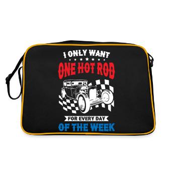 I Only Want One Hot Rod For Every Day Of The Week - Retro Bag - black/gold - Back