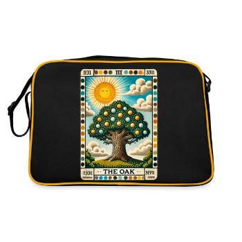 Die Eiche - Retro Tasche - Schwarz/Gold - Hinten