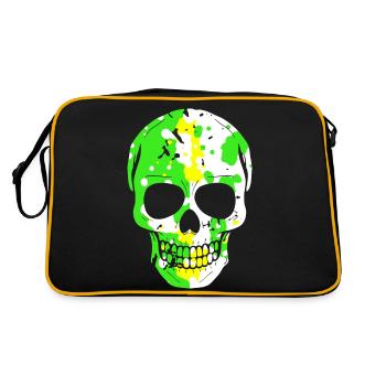Crâne cool - Sac Retro - noir/or - Dos