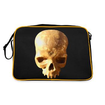 Skull background - Retro Bag - black/gold - Back