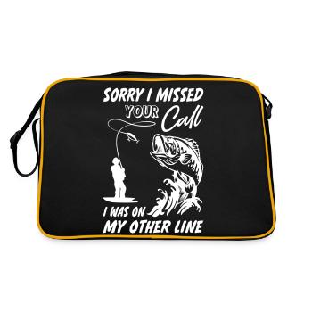 Sorry I Missed Your Call Fishing - Retro Bag - black/gold - Back