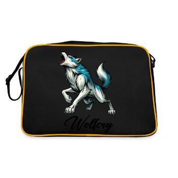 Bande dessinée de loup - Sac Retro - noir/or - Dos