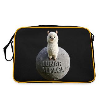 Cosmic Alpaca - Cosmic Smile! - Retro Bag - black/gold - Back