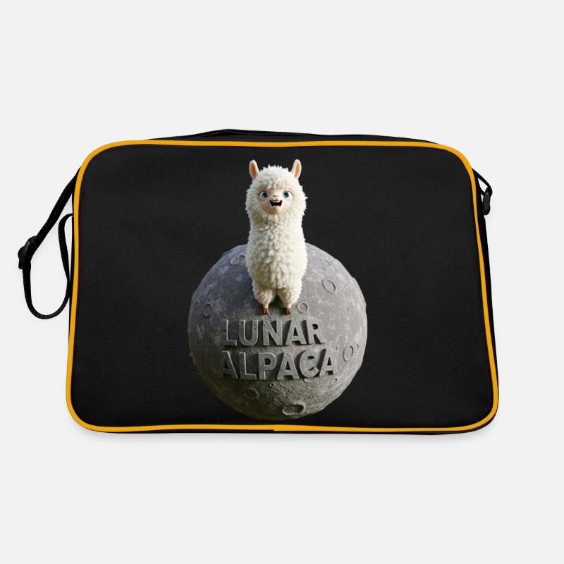 Kosmisches Alpaka - Kosmisches Lächeln! Retro Tasche
