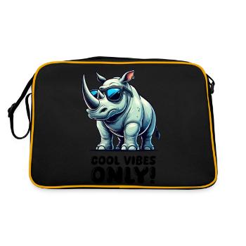 nashorn comic - Retro Tasche - Schwarz/Gold - Hinten