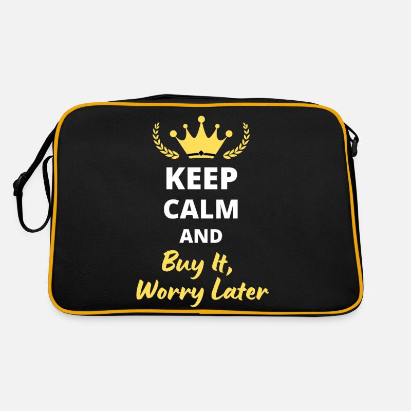 "Keep Calm and Buy It, Worry Later" - Shopping Retro Bag