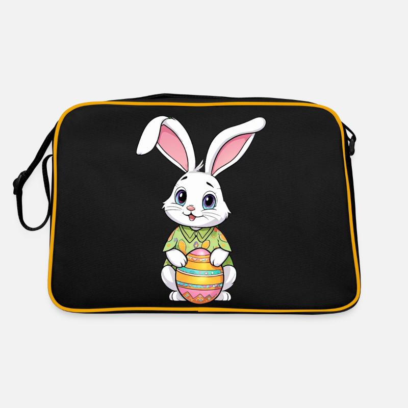 Easter bunny with Easter eggs Retro Bag