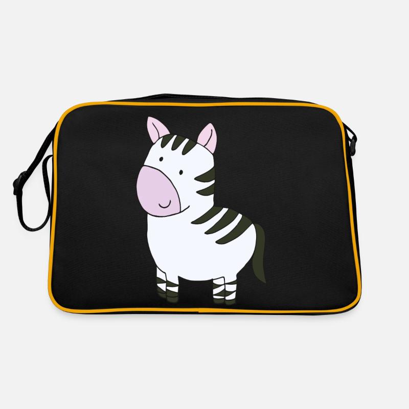 zebra rosa Retro Tasche