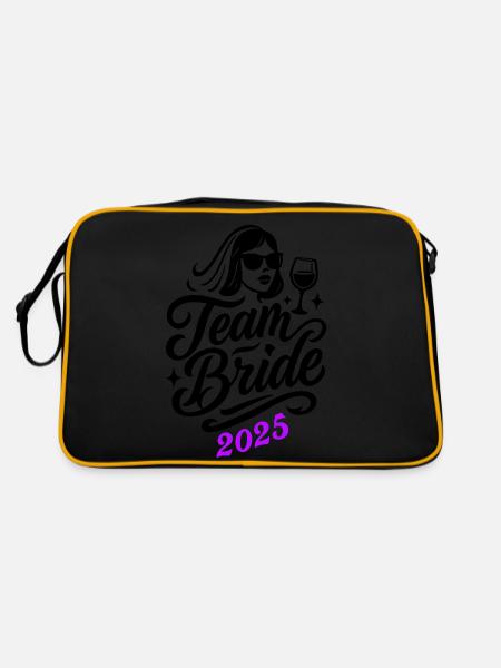 Team Bride 2025 - Retro Bag - black/gold - Back