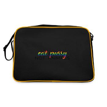 Eat pussy not animals - Sac Retro - noir/or - Dos