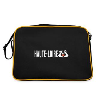 Haute Loire j aime l Haute Loire cadeau humour - Sac Retro - noir/or - Dos