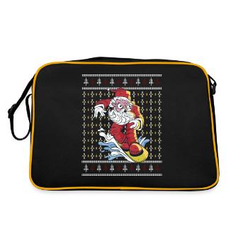 Ugly Christmas sweater avec Père Noël - Sac Retro - noir/or - Dos