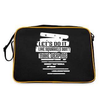 citation symbole de paix geek contre-culture déclaration - Sac Retro - noir/or - Dos