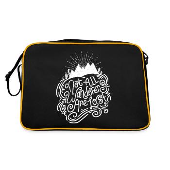 Not All Wanderers Are Lost - Retro Bag - black/gold - Back