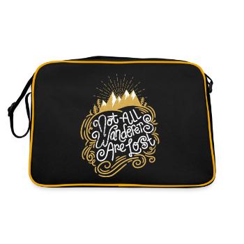 Not All Wanderers Are Lost - Retro Bag - black/gold - Back