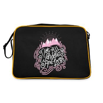 Not All Wanderers Are Lost in Pink - Retro Bag - black/gold - Back