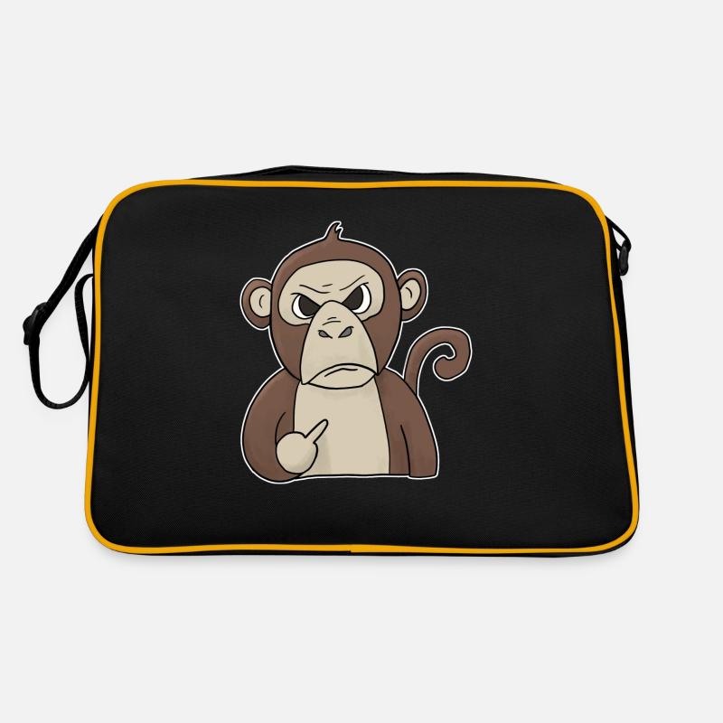 Mumrrischer Monkey holds middle finger Retro Bag