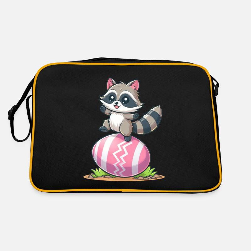 Easter Raccoon Easter Egg Retro Bag