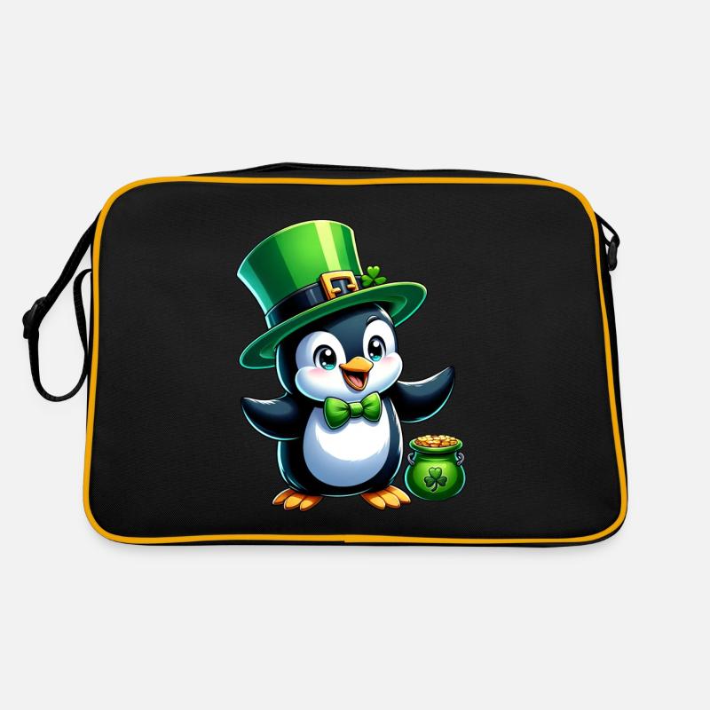 Pingouin de la Saint-Patrick : mignon Sac Retro