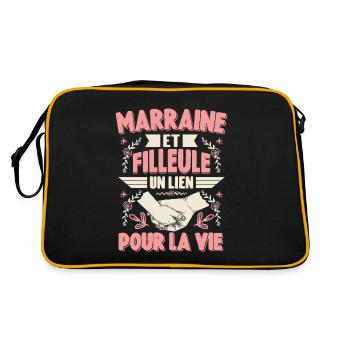 Marraine et Filleule Un Lien Pour La Vie - Sac Retro - noir/or - Dos
