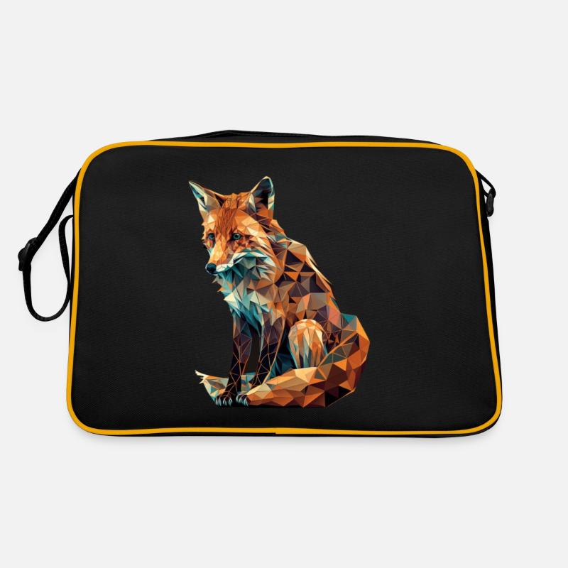 Fox in geometric shape Retro Bag