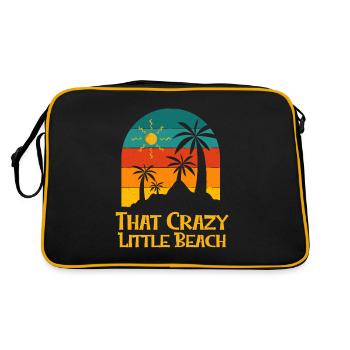 That Crazy Little Beach Funny Ocean Humor Beach - Retro Bag - black/gold - Back
