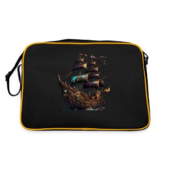 Pirate ship - Retro Bag - black/gold - Back