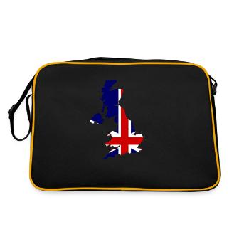 UK / United Kingdom - Retro Bag - black/gold - Back