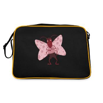 Schmetterlingsjunge - Retro Tasche - Schwarz/Gold - Hinten