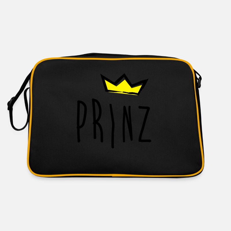 prinz - Retro Tasche - Schwarz/Gold
